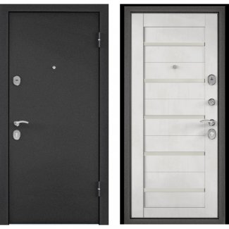 Входная дверь X5 MP DC Темно-серый букле графит / Лиственница Белая DC-1MC